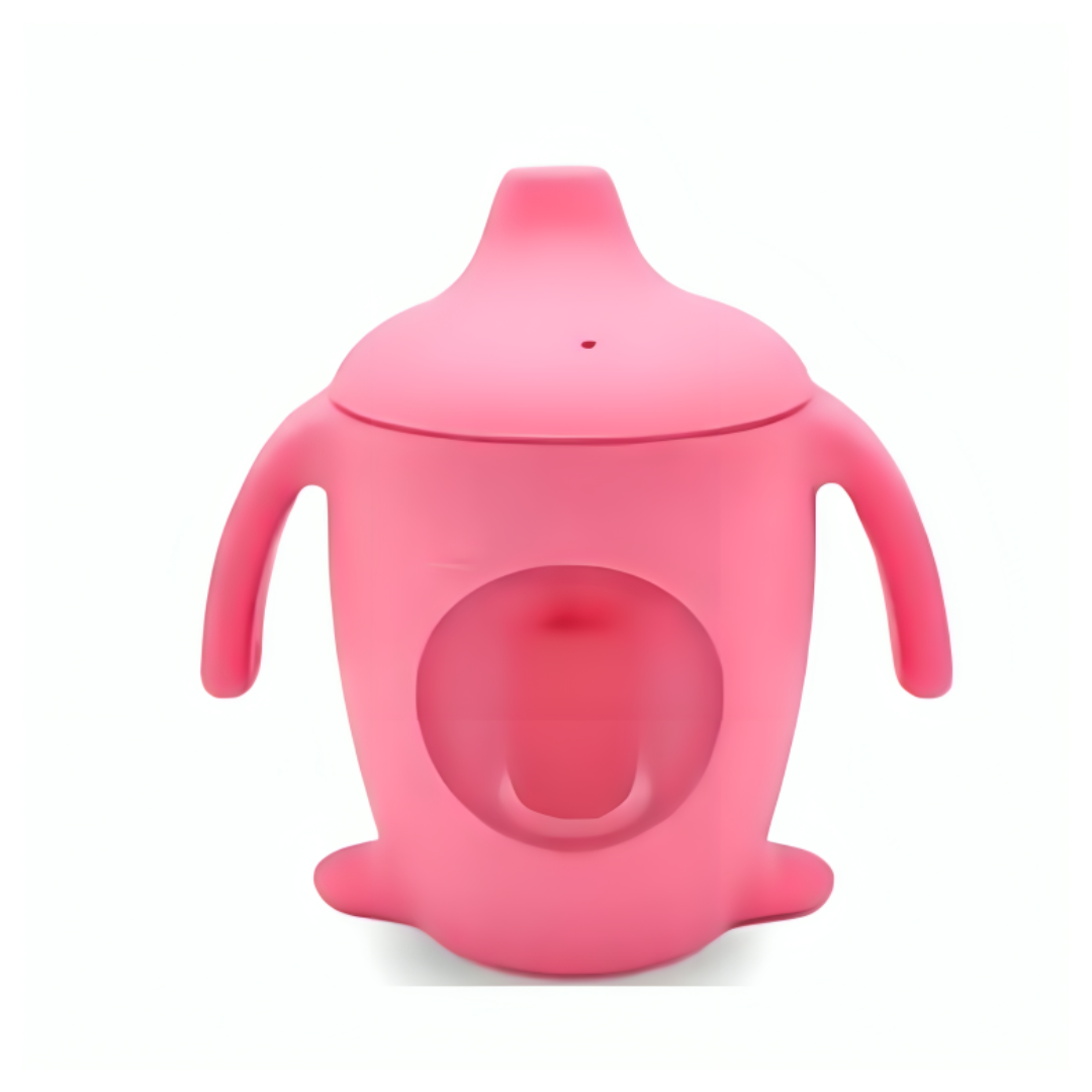 VASO SILICONA BEBE ROSADO BOQUILLA ASAS - 2