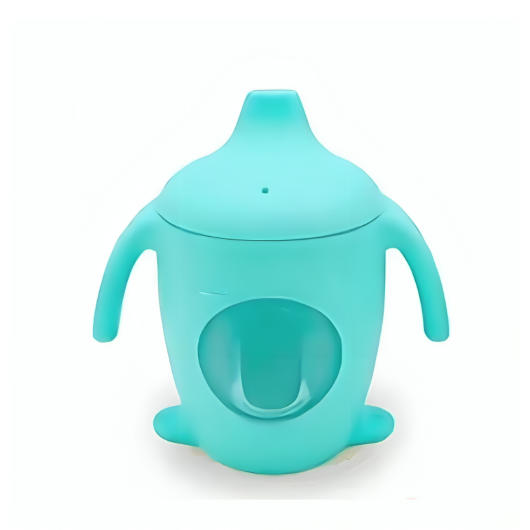 VASO BEBE SILICONA BOQUILLA ASAS MENTA - 2