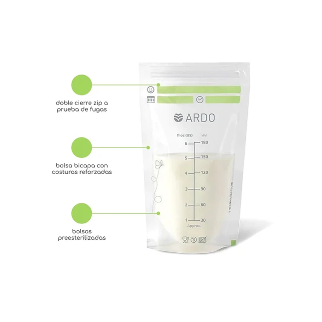 BOLSAS PARA LECHE MATERNA ARDO VERDE EASY STORE 50 UNS - 3