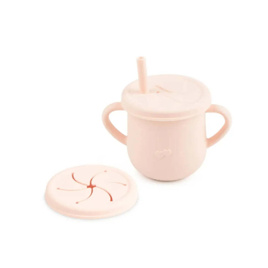VASO SNACK DOBLE TAPA CREMA SILICONA - 1