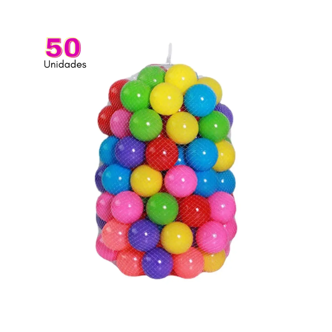 SET 50 PELOTAS PLÁSTICAS MULTICOLOR - 1