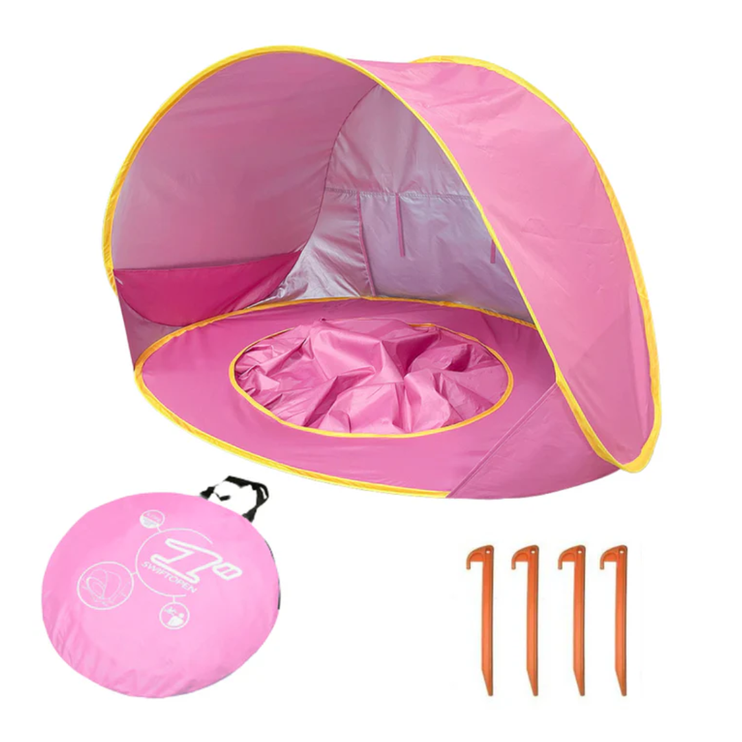CARPA CON PISCINA ROSADO CLARO PARA BEBÉS Y NIÑOS - 1