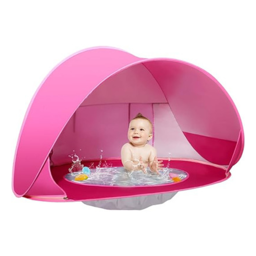 CARPA CON PISCINA ROSADO CLARO PARA BEBÉS Y NIÑOS - 5