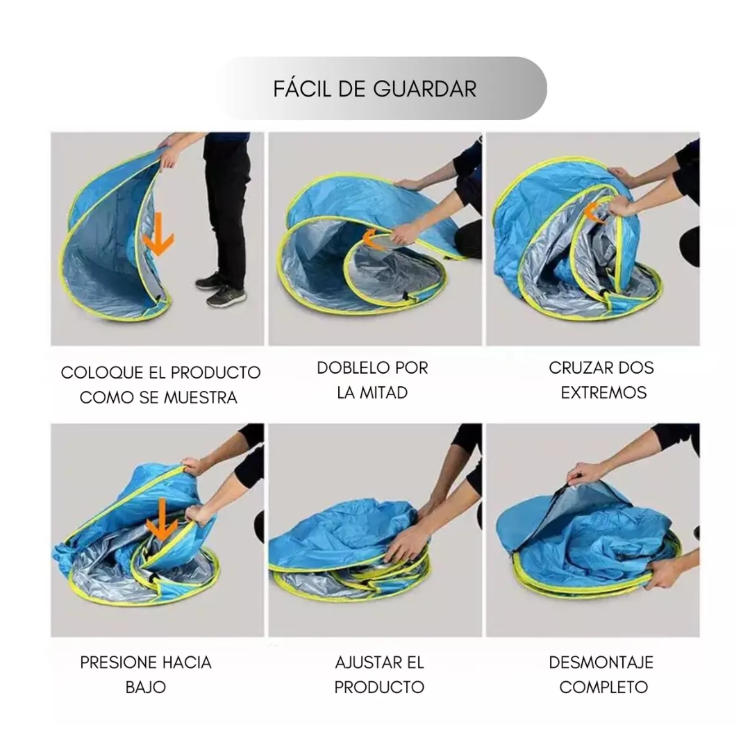 CARPA CON PISCINA ROSADO CLARO PARA BEBÉS Y NIÑOS - 6