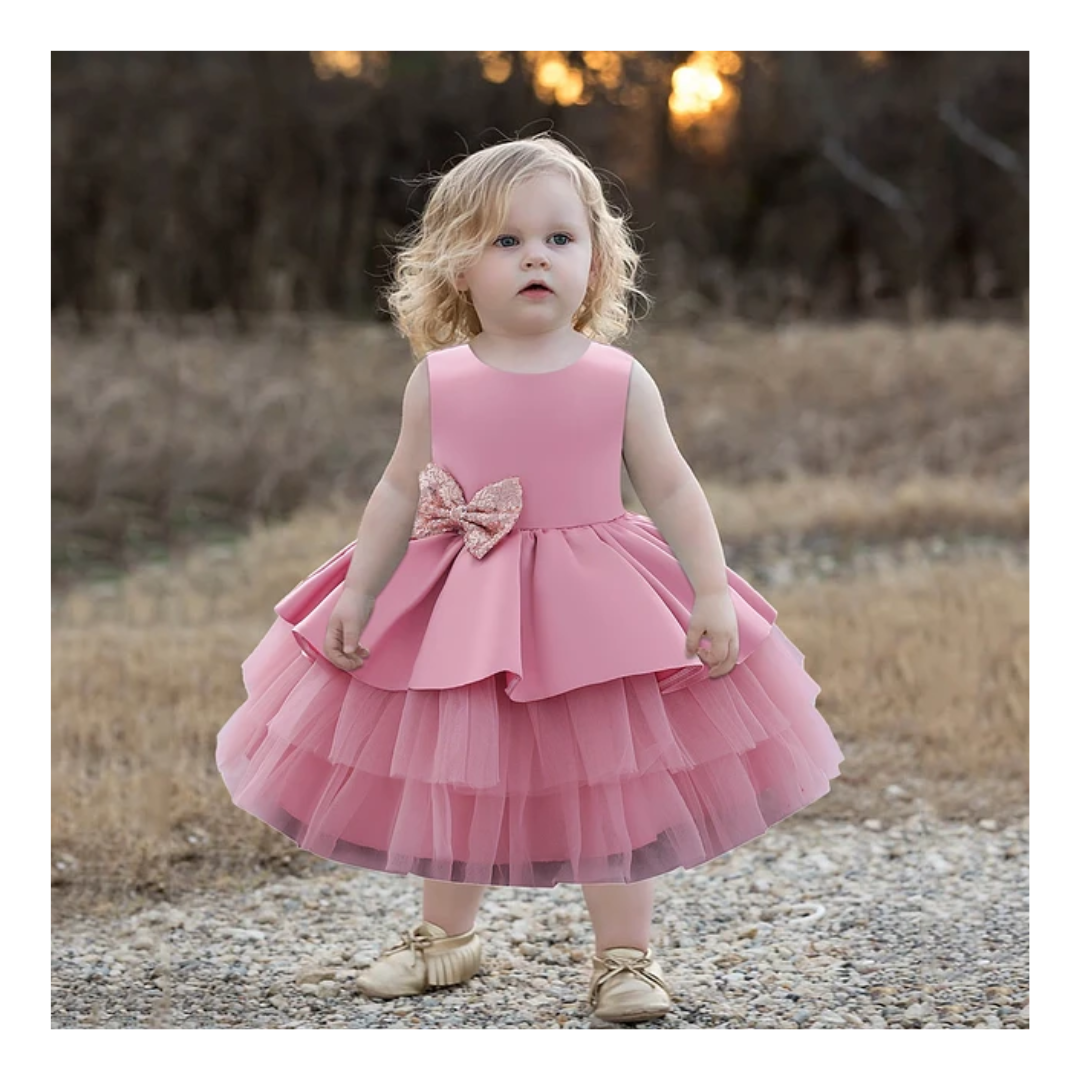 VESTIDO NIÑA ROSA LAZO NOEMI ROSE - 6