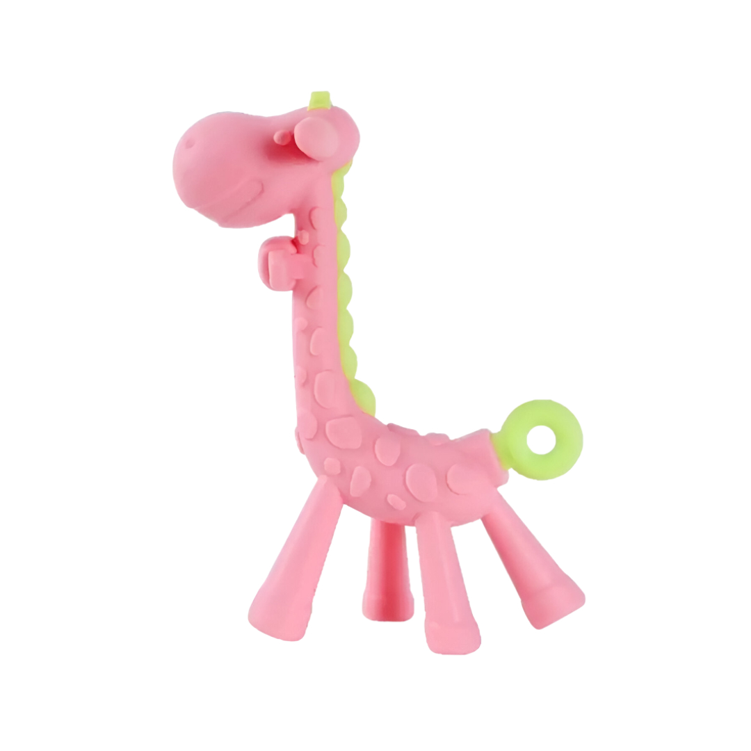MORDEDOR SILICONA JIRAFA ROSADO - 1