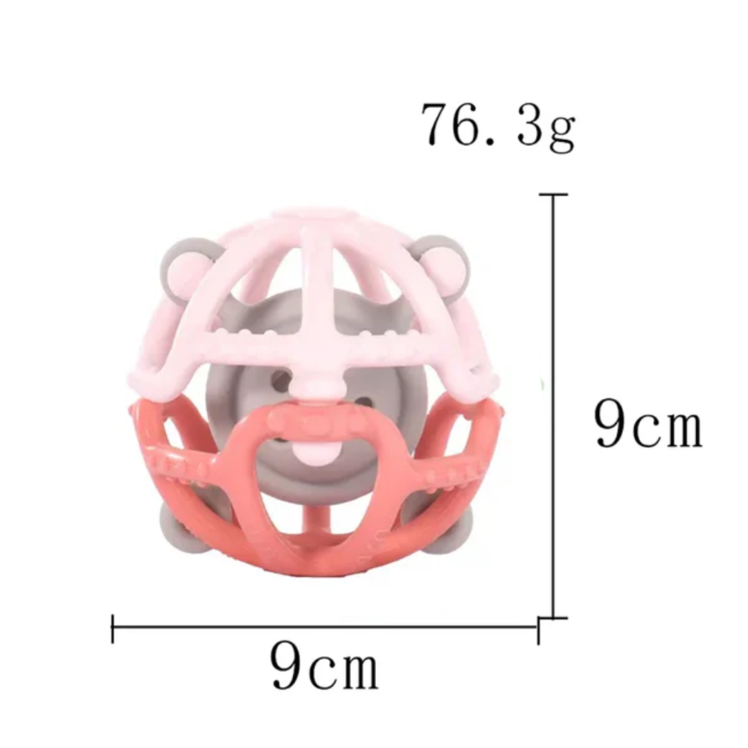MORDEDOR PELOTA SILICONA ROSADO - 2