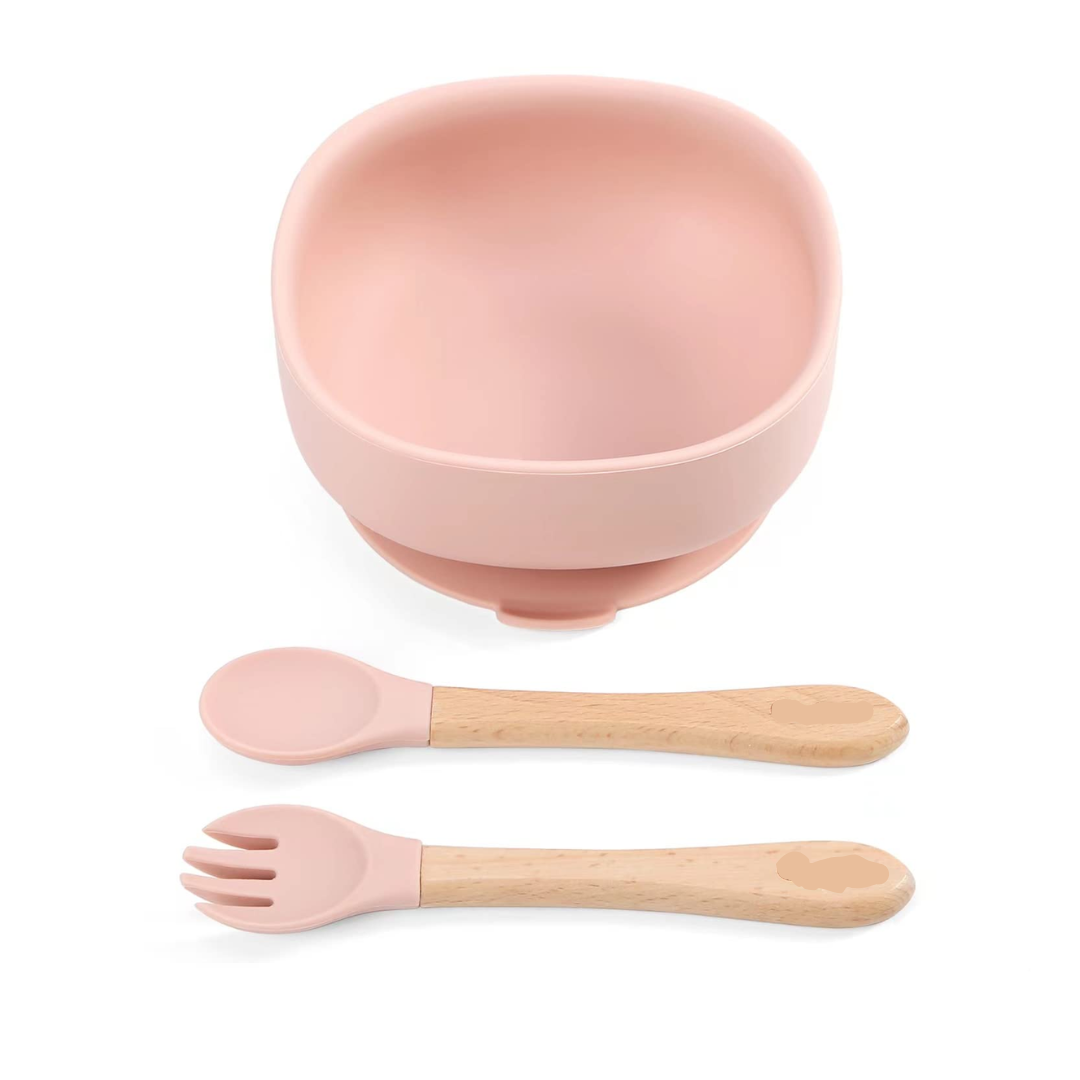 PLATO DE SILICONA CON VENTOSA CREMA - 1