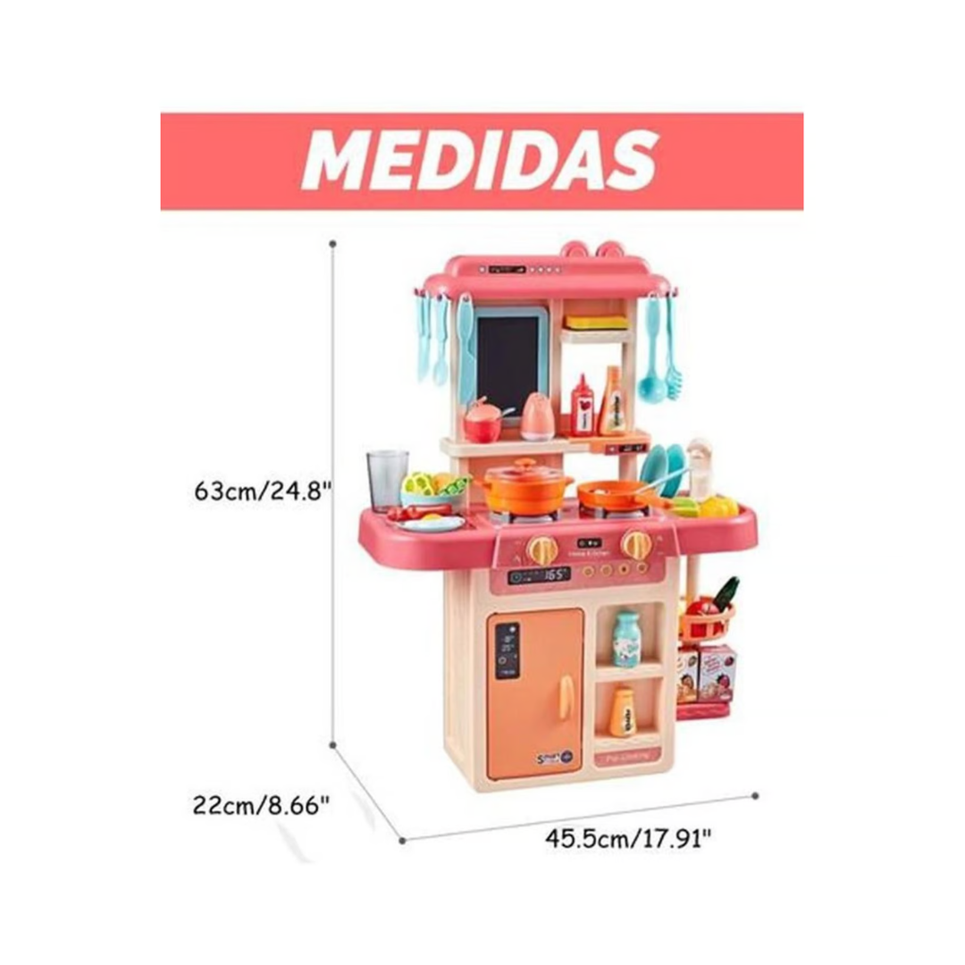 COCINA DE JUGUETE 42 ACCESORIOS ROSA - 4