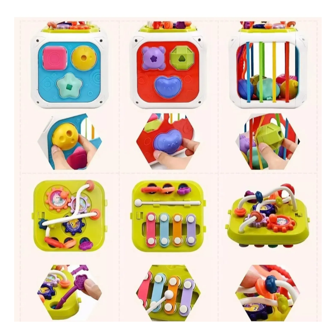 CUBO DE ESTIMULACIÓN 7 EN 1 PARA BEBÉS Y NIÑOS - 4