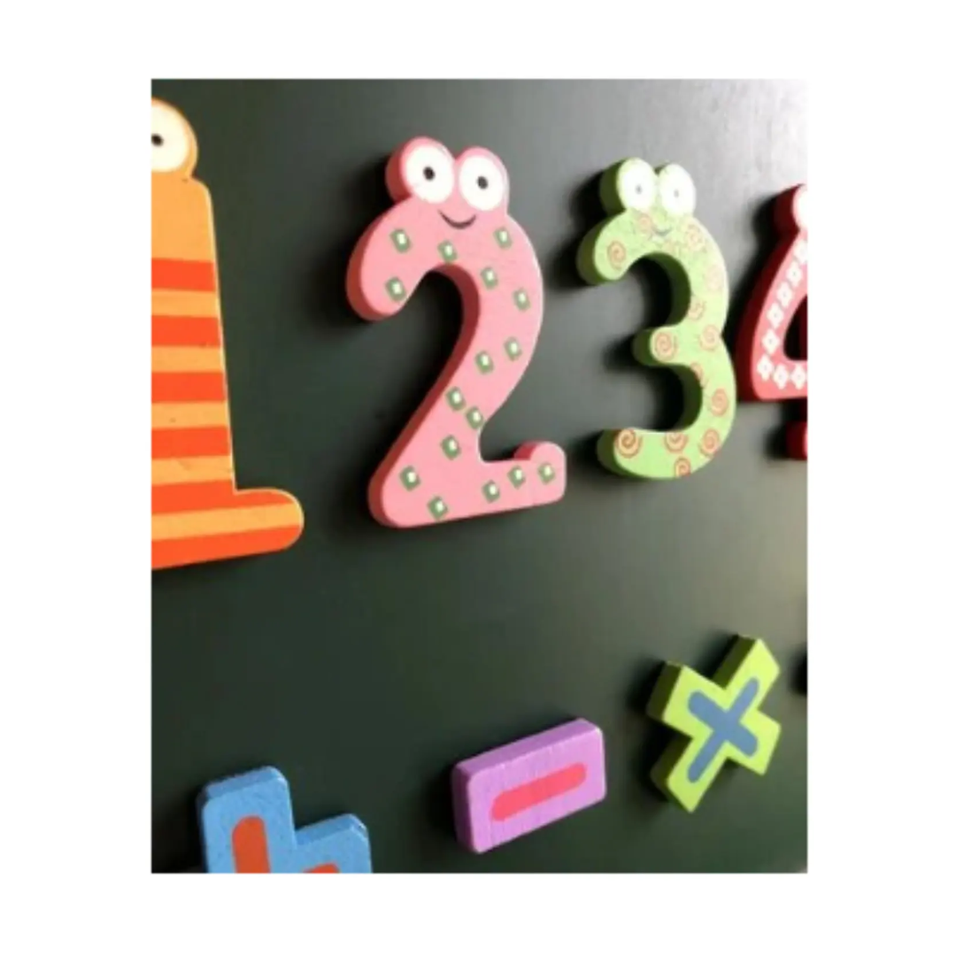 NÚMEROS MAGNÉTICOS DE MADERA 10 PIEZAS - 2
