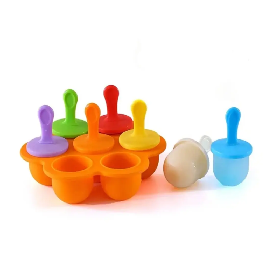 MOLDE DE HELADO DE SILICONA NARANJO - 1