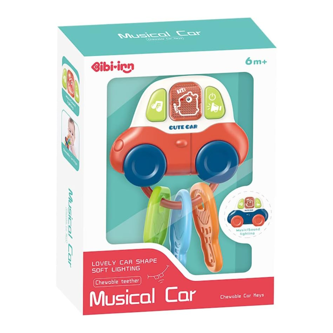LLAVERO MORDEDOR MUSICAL AUTO PARA BEBÉS - 2