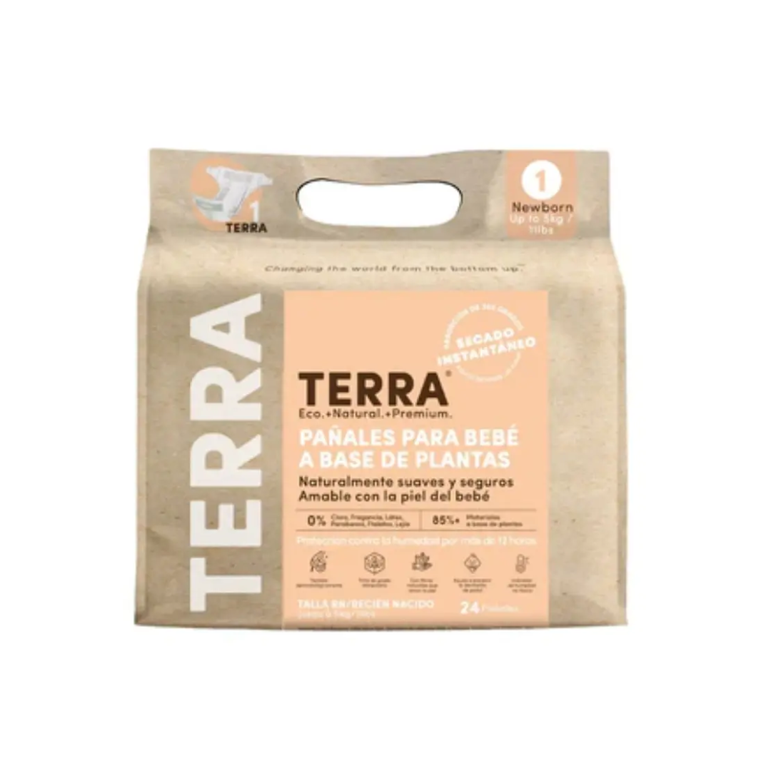 PAÑALES TERRA TALLA RN BIODEGRADABLES - 1