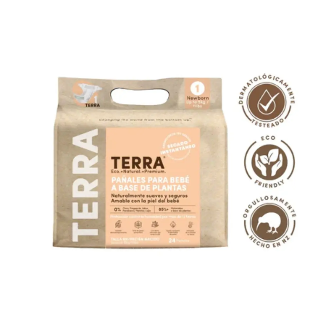 PAÑALES TERRA TALLA RN BIODEGRADABLES - 2