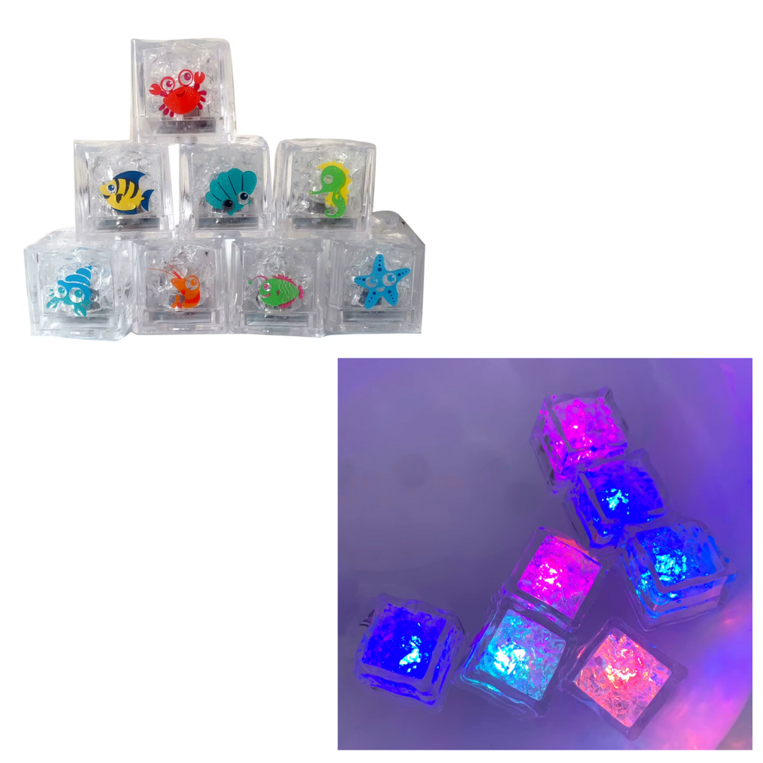 SET 8 CUBOS LUMINOSOS LED PARA EL AGUA - 1