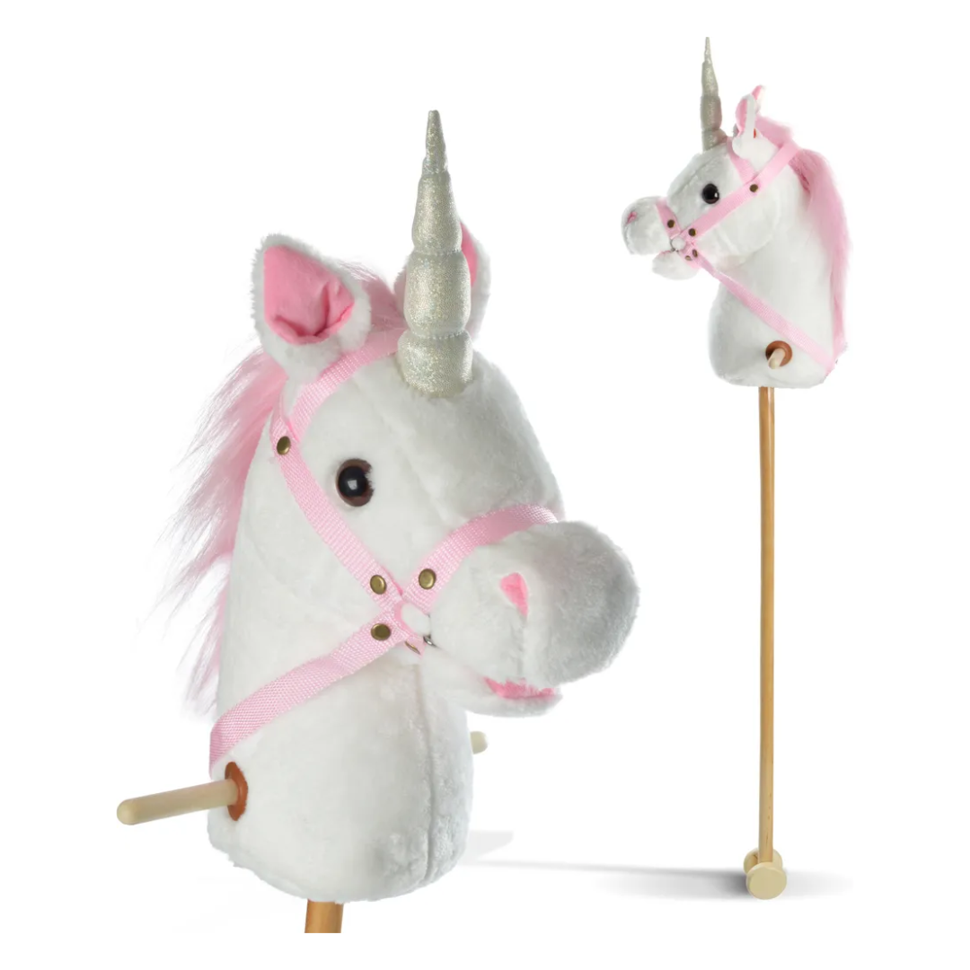 UNICORNIO DE PALO Y FELPA CON RUEDAS - 1