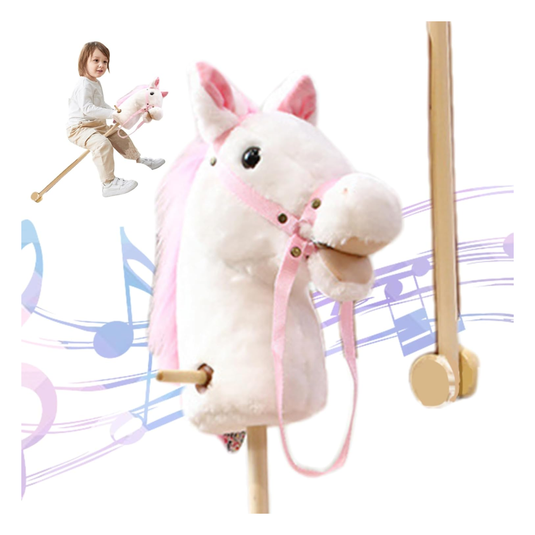 UNICORNIO DE PALO Y FELPA CON RUEDAS - 3