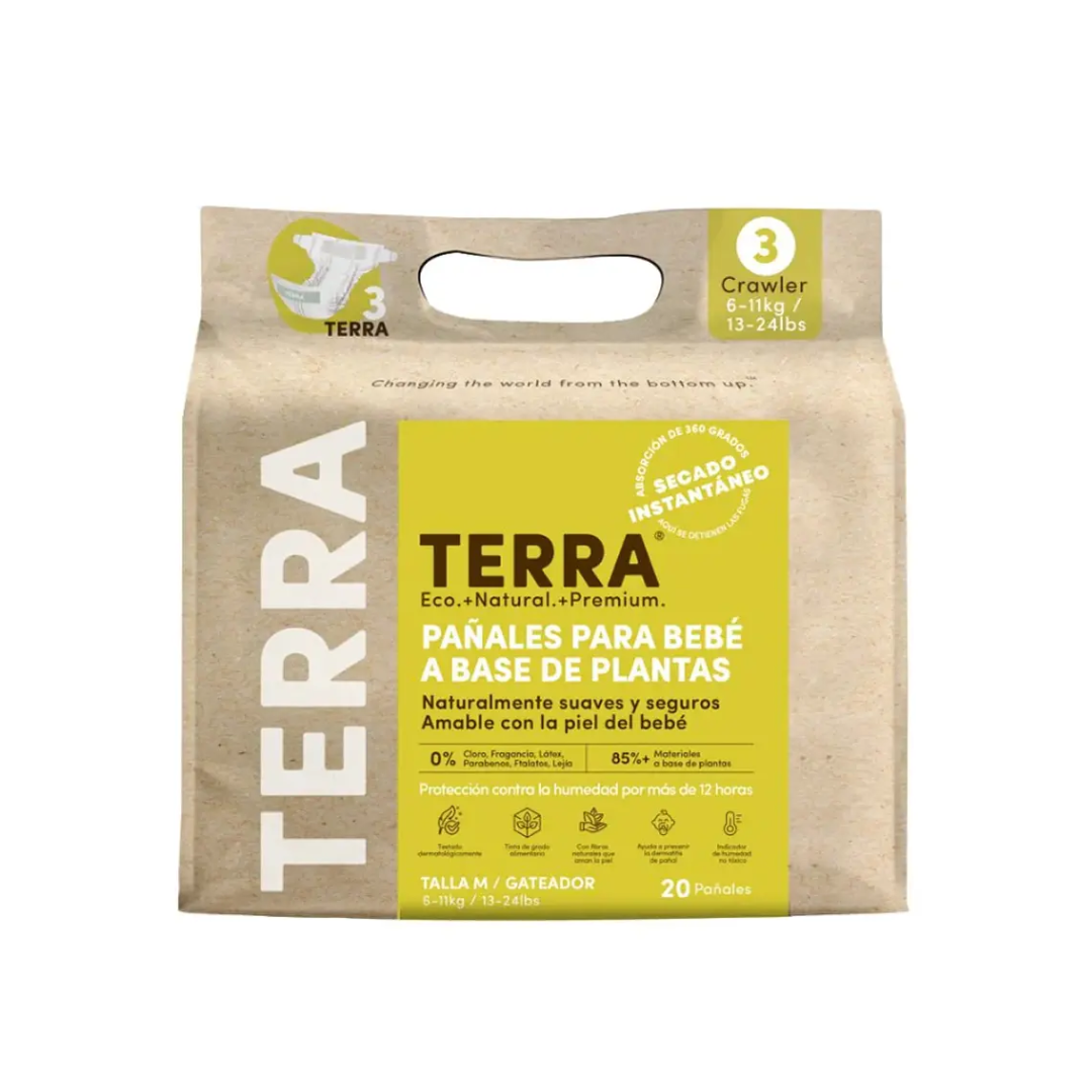 PAÑALES TERRA TALLA M BIODEGRADABLES - 1