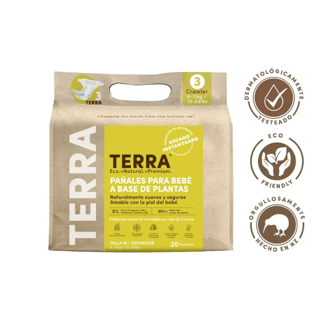 PAÑALES TERRA TALLA M BIODEGRADABLES - 2