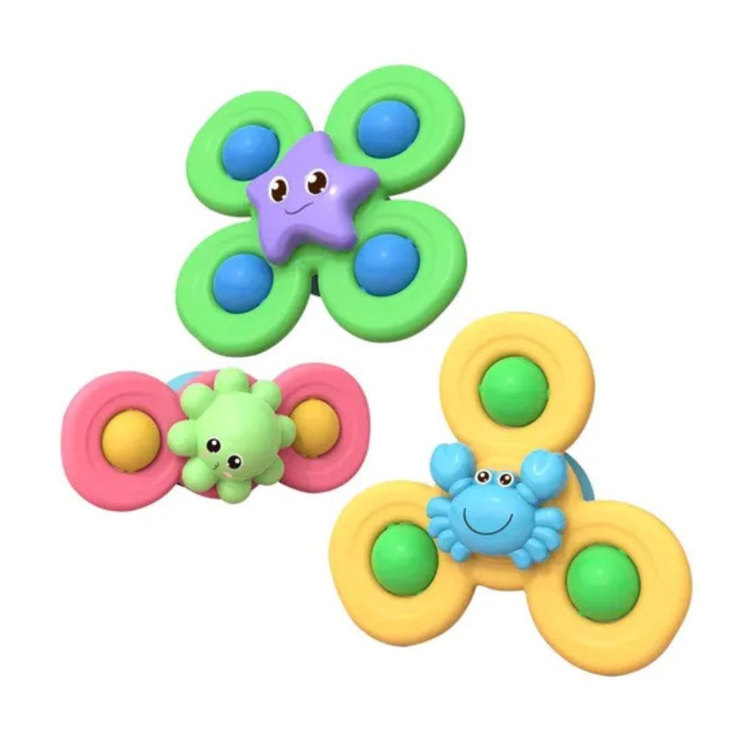 SET 3 SPINNER CON VENTOSA DISEÑO MAR - 1