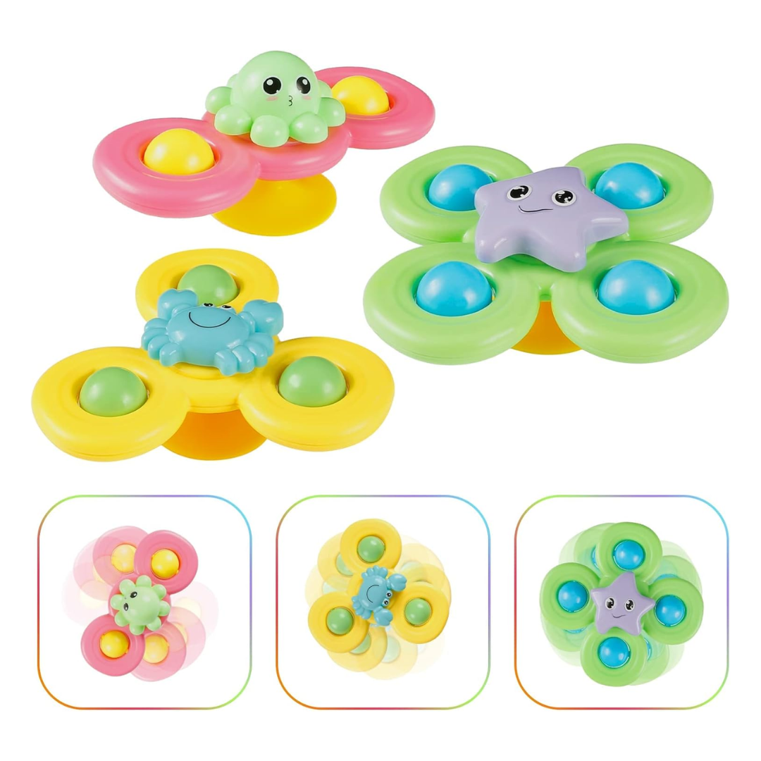 SET 3 SPINNER CON VENTOSA DISEÑO MAR - 2