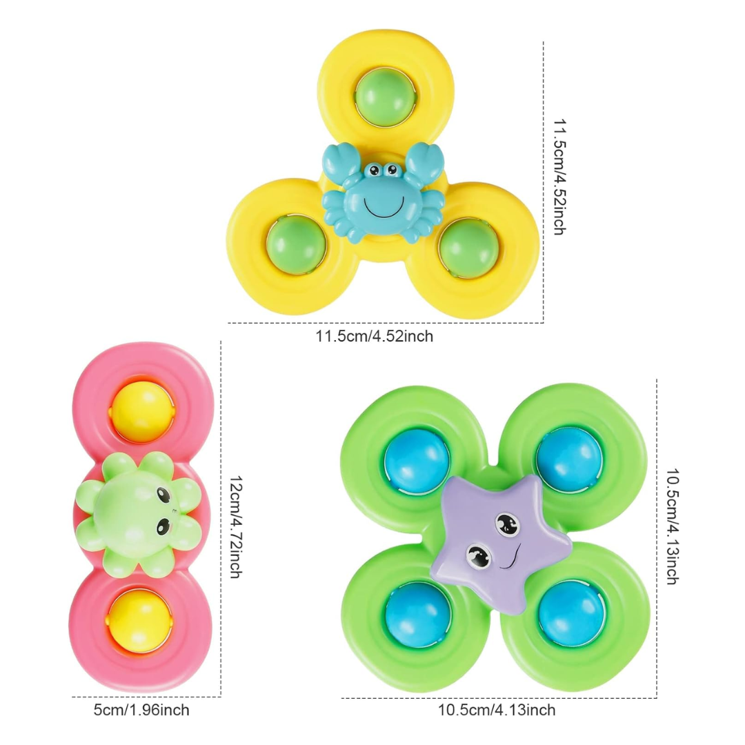 SET 3 SPINNER CON VENTOSA DISEÑO MAR - 4