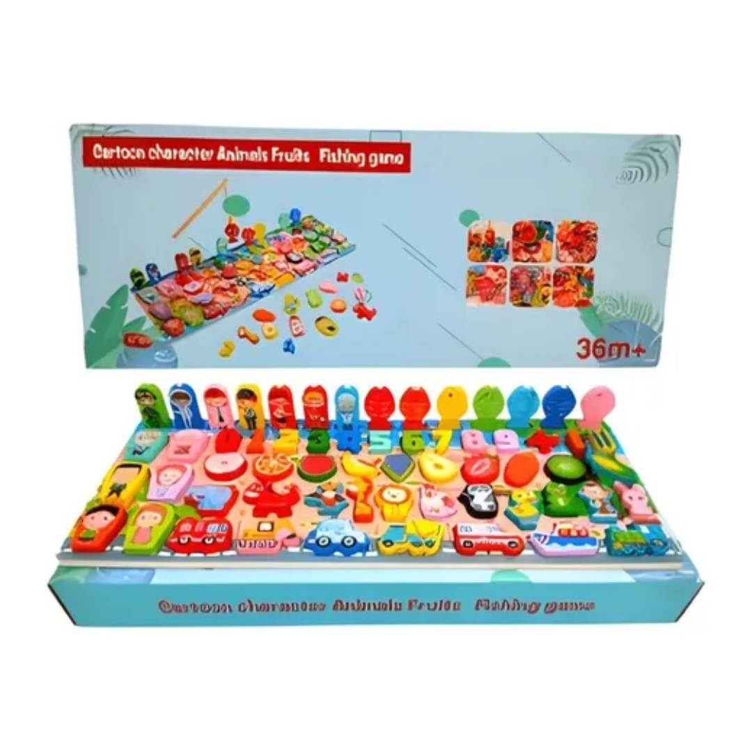 TABLERO DE PESCA DE MADERA PECES - 1