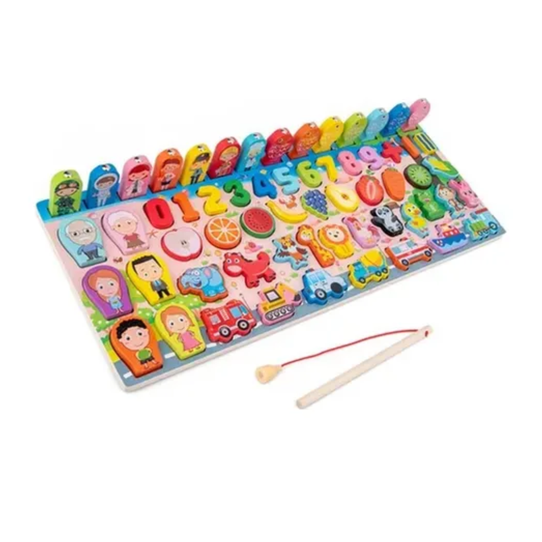 TABLERO DE PESCA DE MADERA PECES - 2