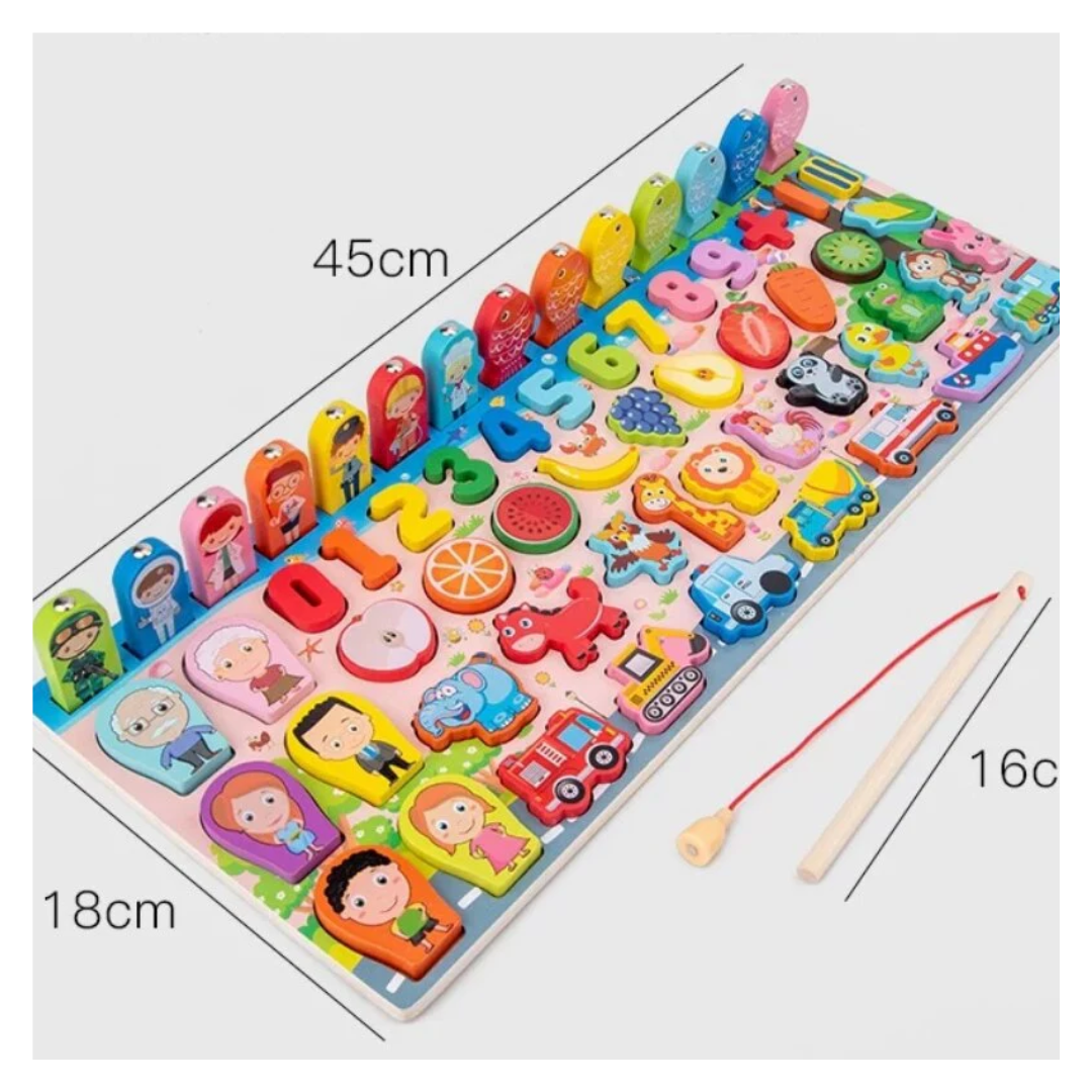 TABLERO DE PESCA DE MADERA PECES - 3