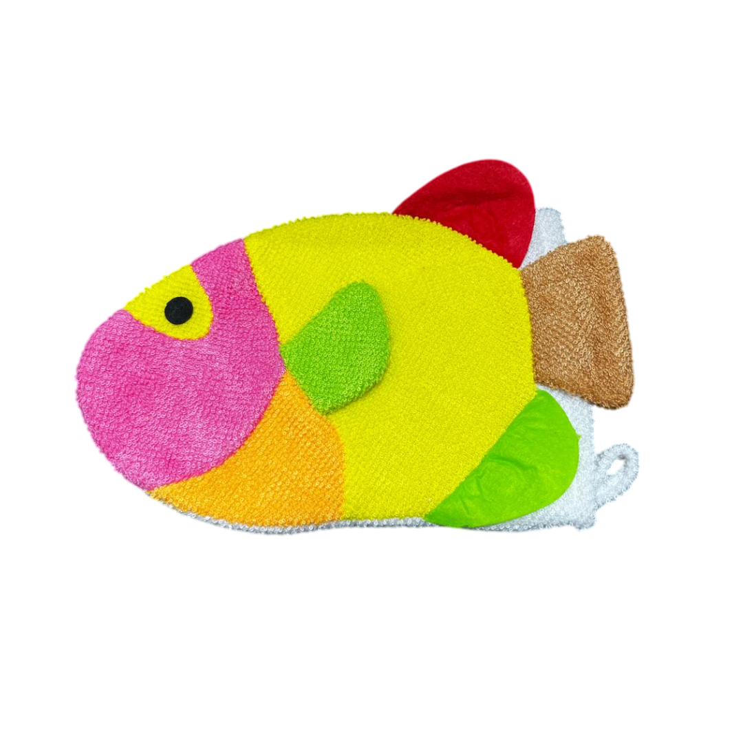 GUANTE DE BAÑO PEZ COLORES - 1