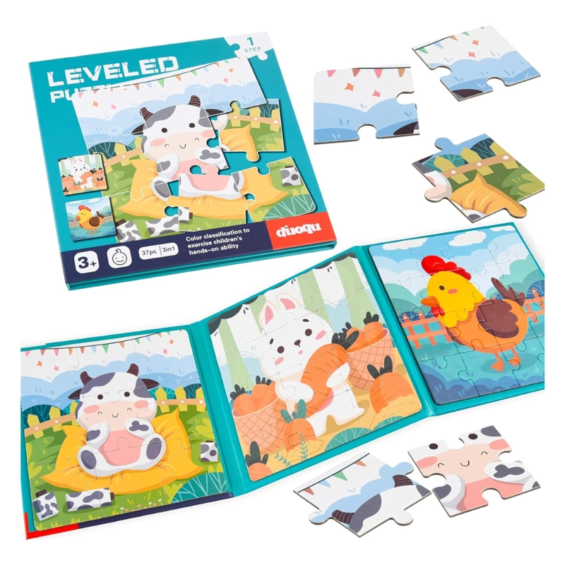 PUZZLE MAGNE TICO 3 EN 1 STEP 1 VACA - 1