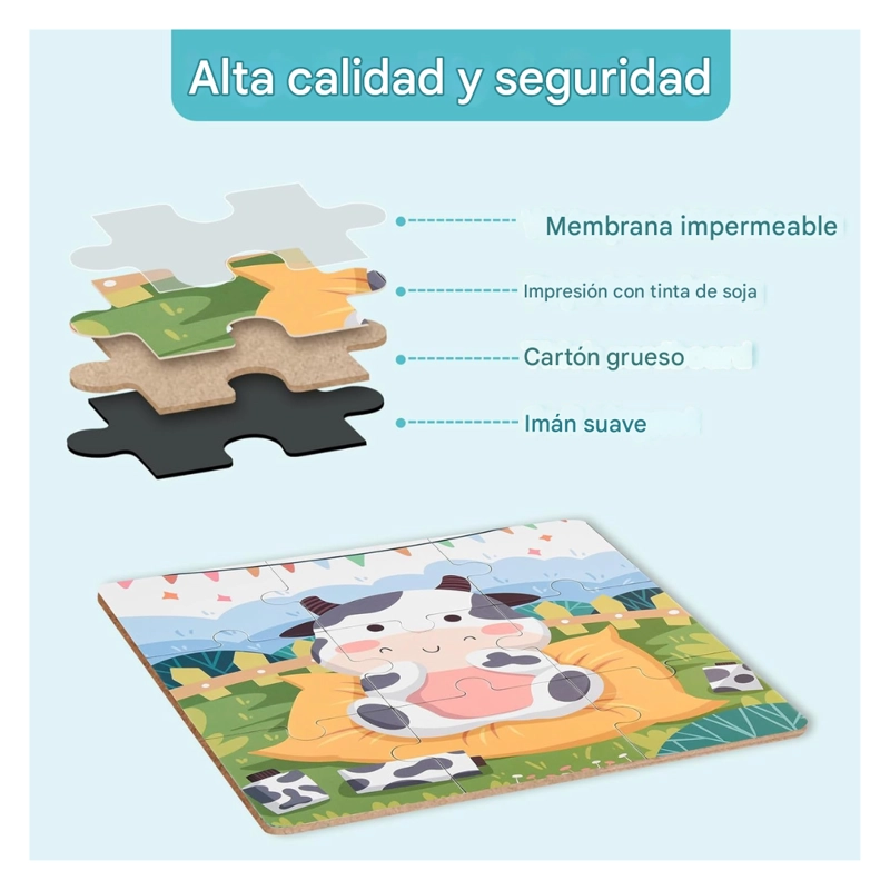 PUZZLE MAGNE TICO 3 EN 1 STEP 1 VACA - 3