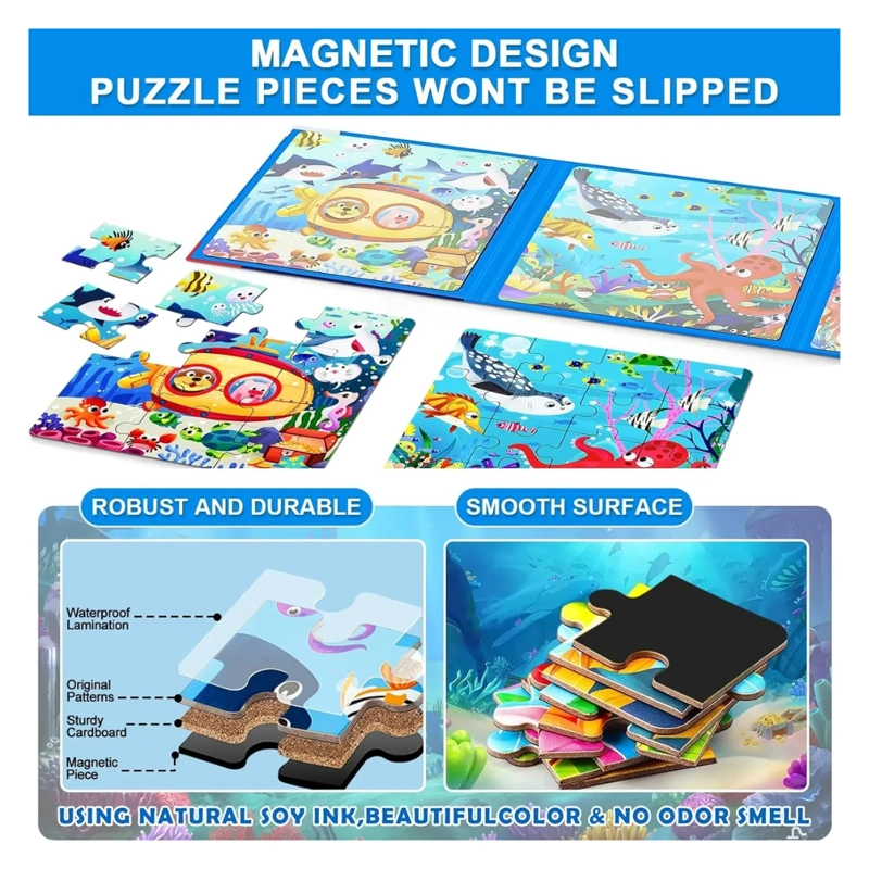 PUZZLE MAGNE TICO 3 EN 1 STEP 2 SUBMARINO - 2
