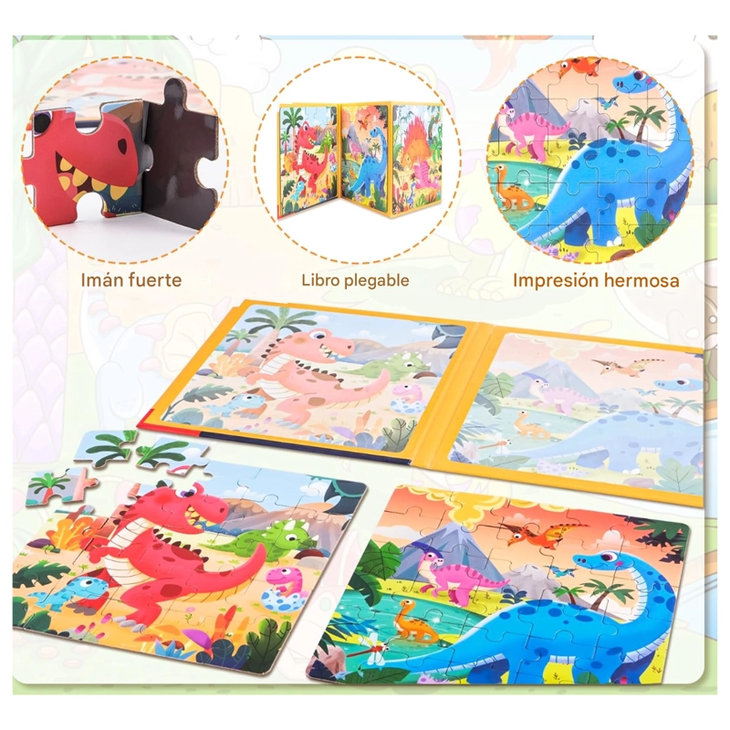PUZZLE MAGNE TICO 3 EN 1 STEP 5 DINOSAURIOS - 2