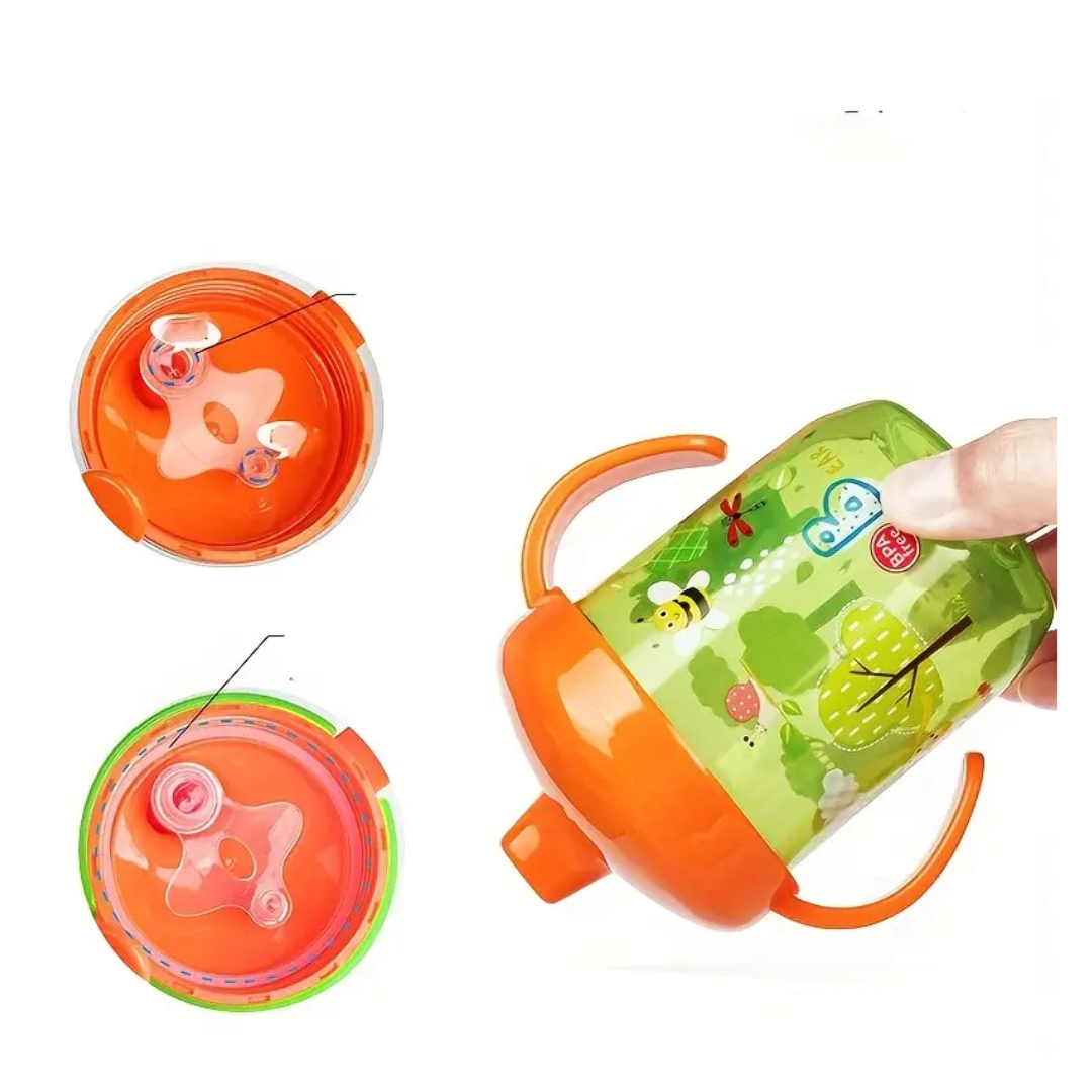 VASITO DE ENTRENAMIENTO PARA BEBE  CON BOQUILLA ROSADO - 4