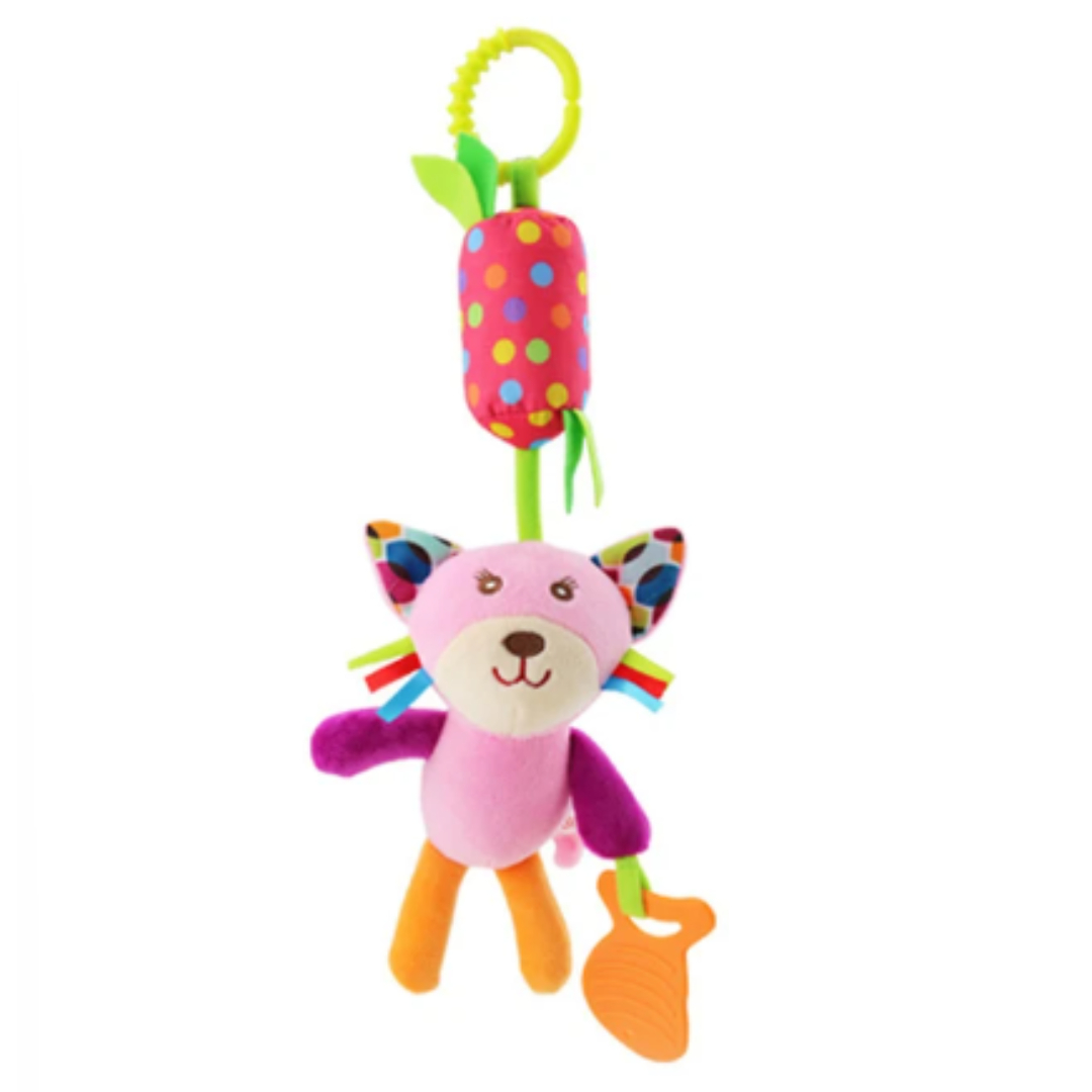 SONAJERO  CASCABEL PARA COCHE GATITO ROSA - 1