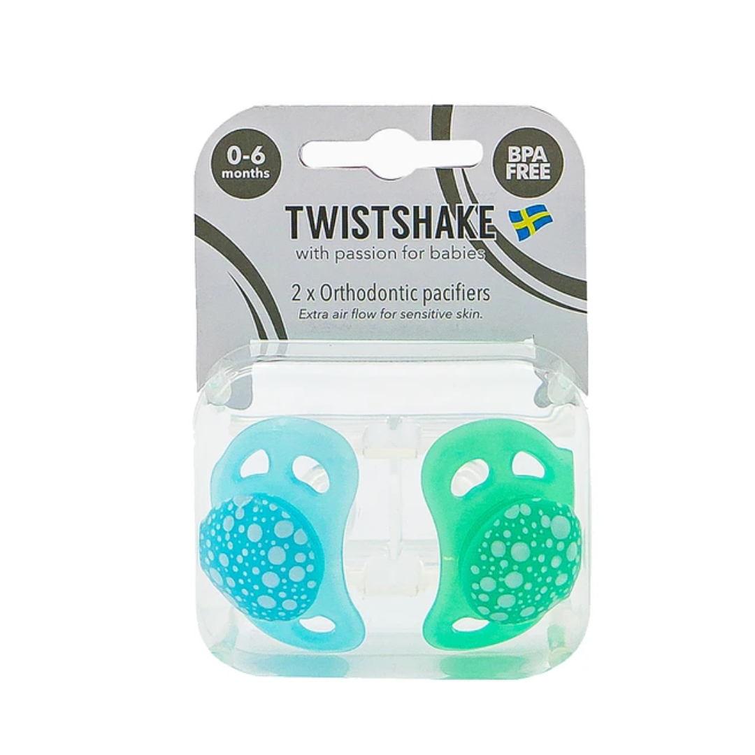 CHUPETES TWISTSHAKE 0+M VERDE AZUL - 1