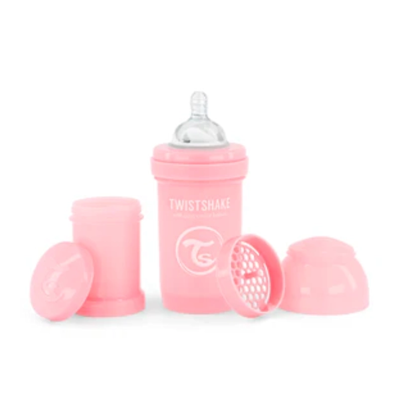 MAMADERA ANTICOLICO TWISTSHAKE 180ML ROSADO - 1