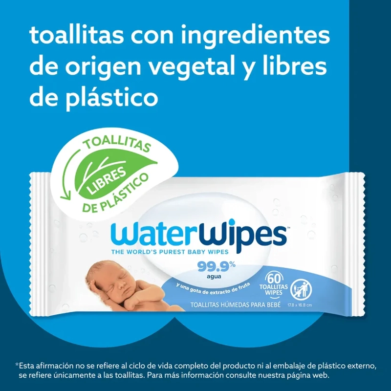 TOALLITAS WATERWIPES BOX 9 UNS 540 TOALLITAS - 3