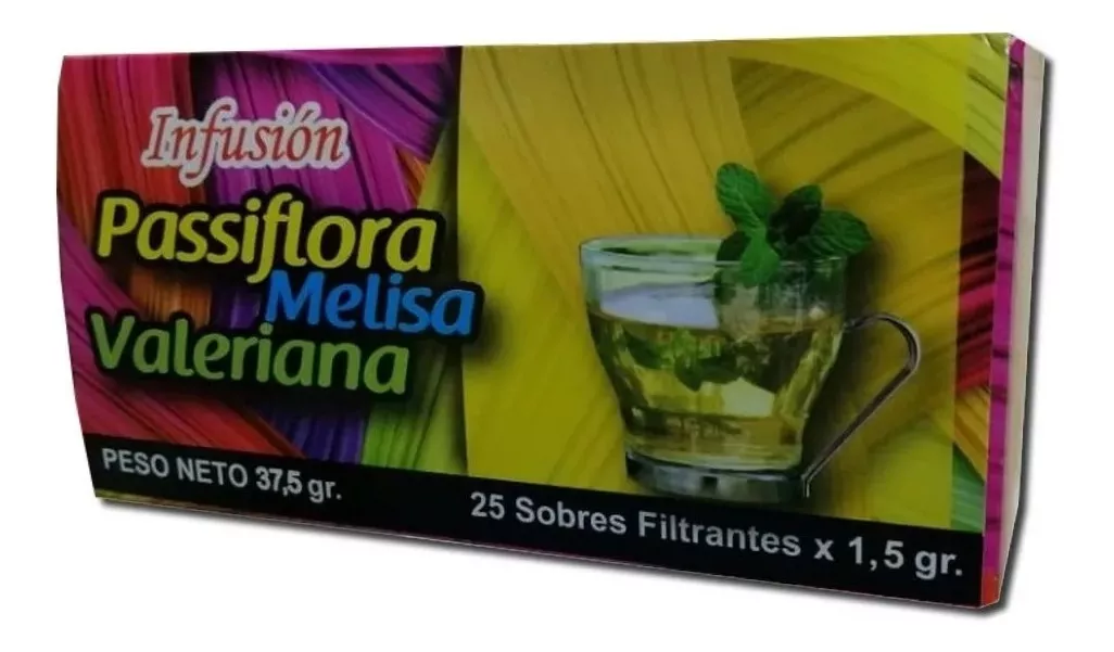INFUSIONES TE 2 X 25 BOLSITAS PASSIFLORA MELISA VALERIANA FILTRANTE C/U - 1