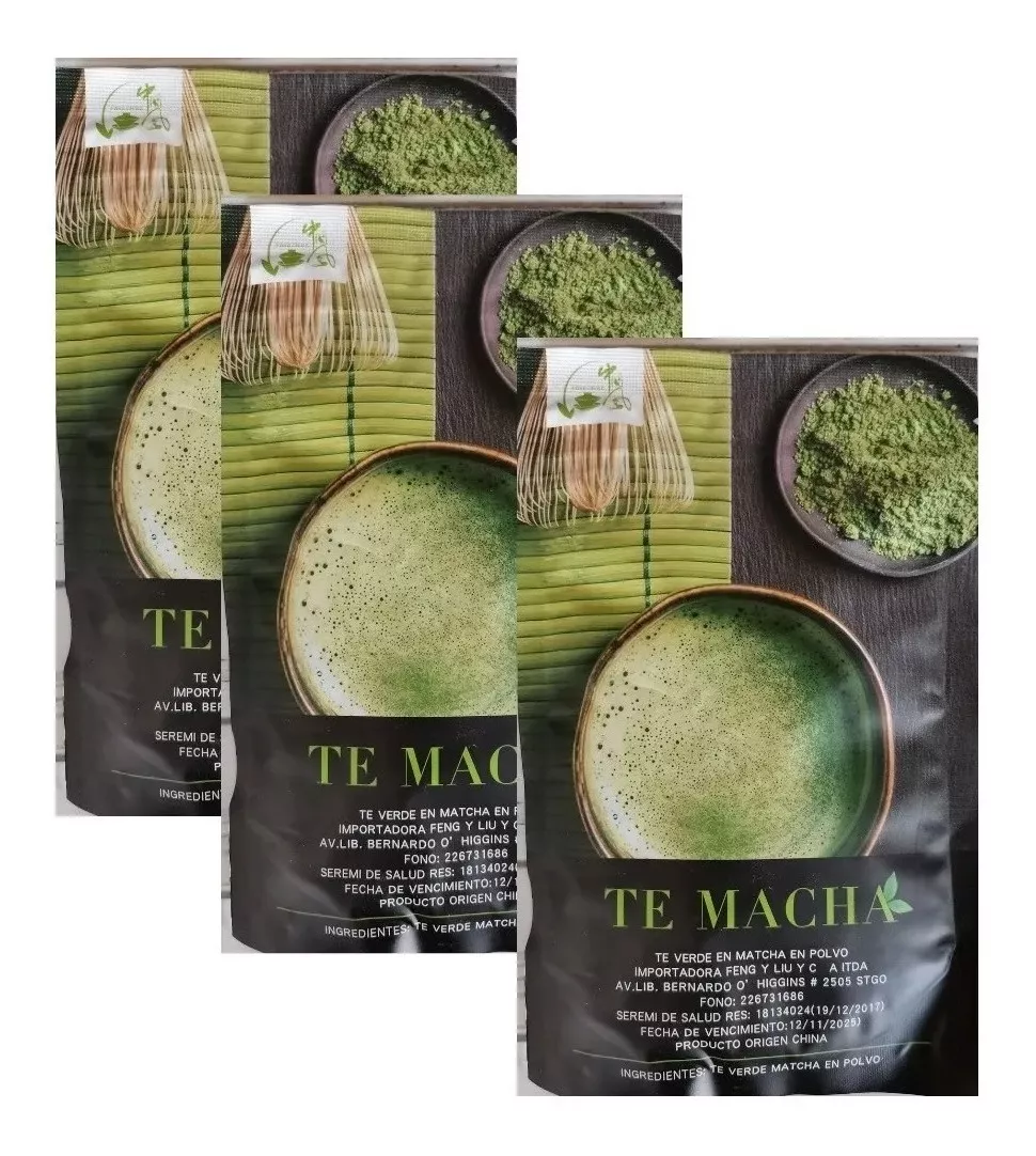 PACK 3 BOLSAS TÉ MATCHA EN POLVO ENVASADO 100 GRS C/U - 1