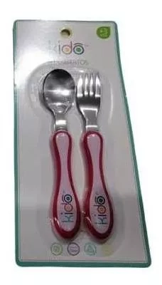 SET TITANIO CUBIERTOS INFANTIL KIDO NIÑA NIÑA CUCHARA TENEDOR - 2