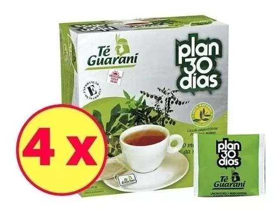 INFUSION TE 4 X 240 SAQUITOS GUARANI PLAN 30 DIAS ADELGAZAR - 1