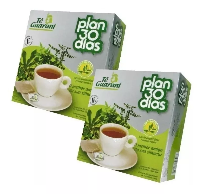 INFUSION TE 4 X 240 SAQUITOS GUARANI PLAN 30 DIAS ADELGAZAR - 2