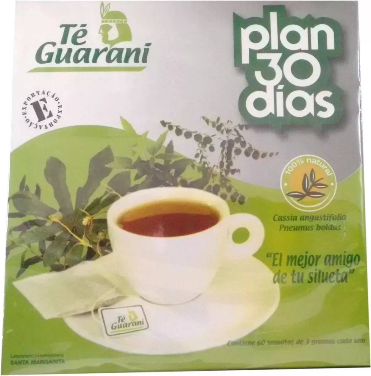 INFUSION TE 4 X 240 SAQUITOS GUARANI PLAN 30 DIAS ADELGAZAR - 4