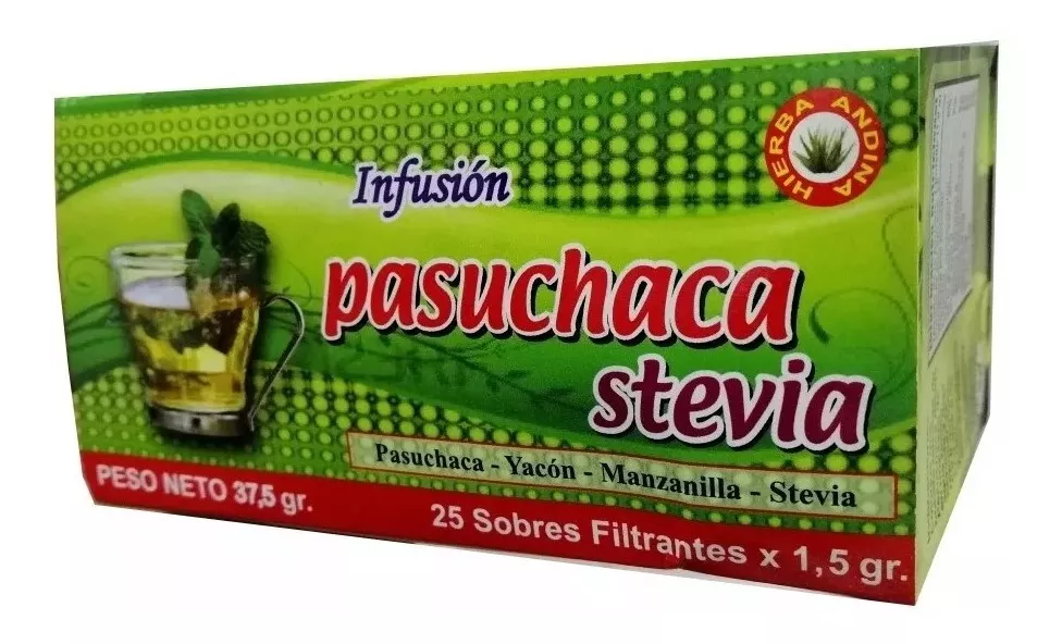 INFUSION TE STEVIA 9 X 25 BOLSITAS FILTRANTE PASUCHACA - 1