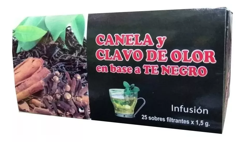 INFUSION TE CANELA CLAVO OLOR 4 X 25 BOLSITAS FILTRANTE - 1