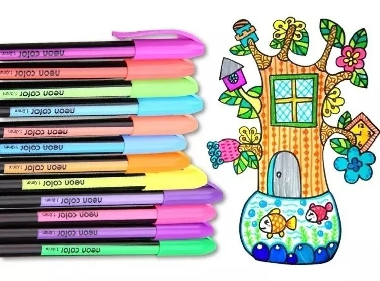 LAPIZ GEL NEON 24 UNIDADES ELUN STORE - 5