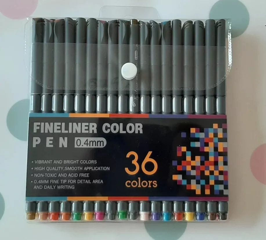 LÁPICES FINELINER 04MM 36 COLORES PUNTA FINA COLORED PEN - 1